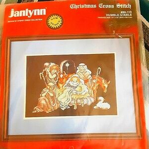 Christmas Humble Stable Counted Cross Stitch Kit Janlynn
